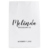Moderne Manuscript Persoonlijke Bridesmaids Medium Cadeauzakje (Voorkant)