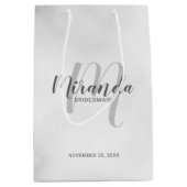 Moderne Manuscript Persoonlijke Bridesmaids Medium Cadeauzakje (Voorkant)