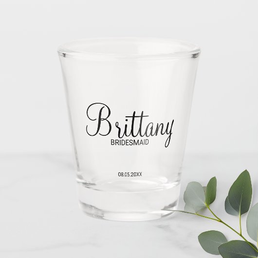 Moderne Manuscript Persoonlijke Bridesmaids Shot Glas