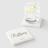 Moderne Manuscript Persoonlijke Bridesmaids Stenen Onderzetter (Zijkant)