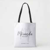 Moderne Manuscript Persoonlijke Bridesmaids Tote Bag (Voorkant)