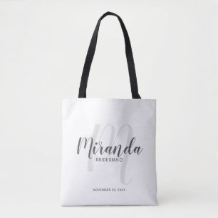 Moderne Manuscript Persoonlijke Bridesmaids Tote Bag