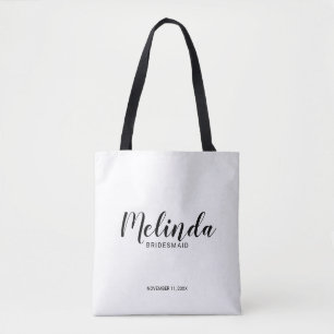 Moderne Manuscript Persoonlijke Bridesmaids Tote Bag