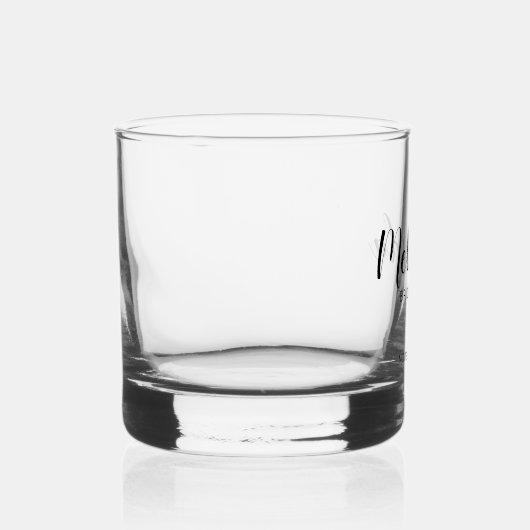 Moderne Manuscript Persoonlijke Bridesmaids Whisky Glas (Rechts)