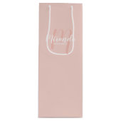 Moderne Manuscript Persoonlijke Bridesmaids Wijn Cadeautas (Voorkant)