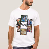 Moderne Manuscript Persoonlijke de Foto van de Fam T-shirt (Voorkant)