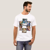 Moderne Manuscript Persoonlijke de Foto van de Fam T-shirt (Voorkant volledig)