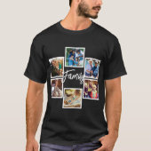 Moderne Manuscript Persoonlijke de Foto van de Fam T-shirt (Voorkant)