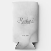 Moderne Manuscript Persoonlijke Groomsman Koelbox Seltzer Blikjeskoeler (Voorkant)