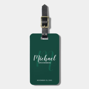 Moderne Manuscript Persoonlijke Groomsmen Bagagelabel