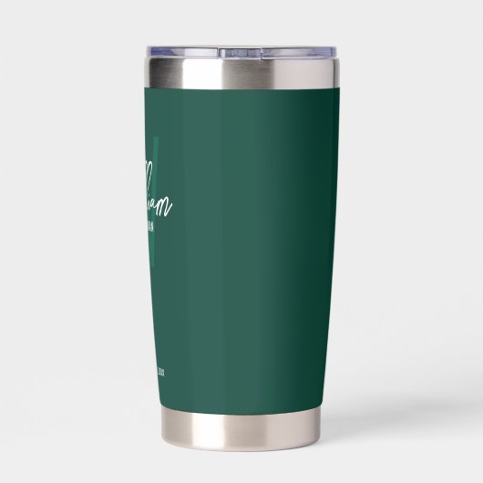 Moderne Manuscript Persoonlijke Groomsmen Geïsoleerde Drinkbeker (Achterkant)