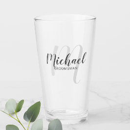 Moderne Manuscript Persoonlijke Groomsmen Glas