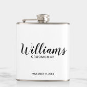 Moderne Manuscript Persoonlijke Groomsmen Heupfles