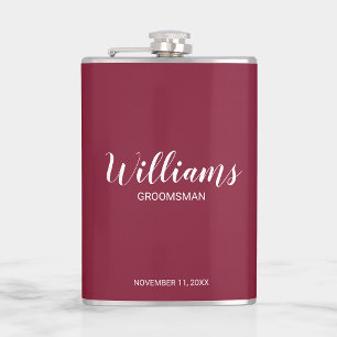 Moderne Manuscript Persoonlijke Groomsmen Heupfles