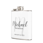 Moderne Manuscript Persoonlijke Groomsmen Heupfles (Links)