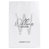 Moderne Manuscript Persoonlijke Groomsmen Medium Cadeauzakje (Voorkant)