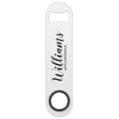 Moderne Manuscript Persoonlijke Groomsmen Speed Flessenopener (Voorkant)