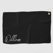 Moderne Manuscript Persoonlijke Naam Golfhanddoek (Horizontaal)