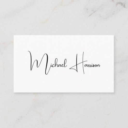 Moderne Manuscript QR Code Professional van de Han Visitekaartje (Voorkant)