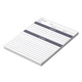 Moderne Manuscript Slate Gray Personalized Recipes Notitieblok (Linkerzijde)