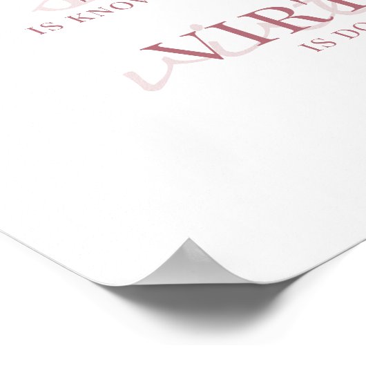 Moderne Manuscript Typografie Motivatie Citaat Pos Poster (Hoek)