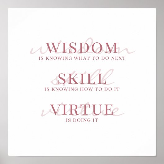 Moderne Manuscript Typografie Motivatie Citaat Pos Poster (Voorkant)