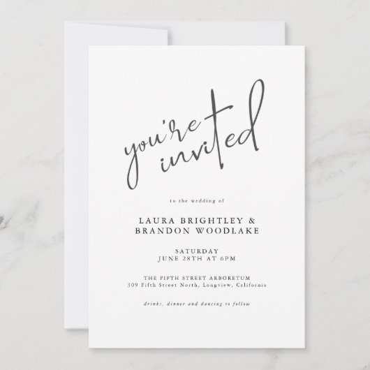 Moderne Manuscript U wordt uitgenodigd voor ons hu Kaart (Voorkant)