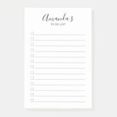 Moderne Manuscript zwart-wit om Lijst te doen Post-it® Notes (Voorkant)