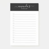 Moderne Manuscript zwart-wit om Lijst te doen Post-it® Notes (Voorkant)