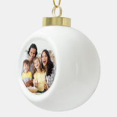 Moderne manuscriptfamilie 2 Foto's Aangepaste kleu Keramische Bal Ornament (Rechts)