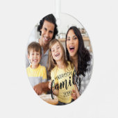 Moderne manuscriptfamilie 2 Foto's Aangepaste kleu Metalen Ornament (Voorkant links)