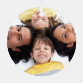 Moderne manuscriptfamilie 2 Foto's Aangepaste kleu Metalen Ornament (Achterkant)