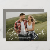 Moderne manuscripttrendy sparen de kaart van de da (Voorkant / Achterkant)