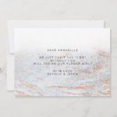 Moderne marbles in Blue Bloemenmeisje Voorstel Kaa (Achterkant)