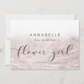 Moderne marbles in Mauve Bloemenmeisje Voorstel Ka (Voorkant)