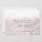 Moderne marbles in Mauve Bloemenmeisje Voorstel Ka (Achterkant)