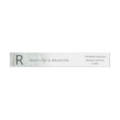Moderne marbles Mint Green Monogram Return-adres (Individueel)