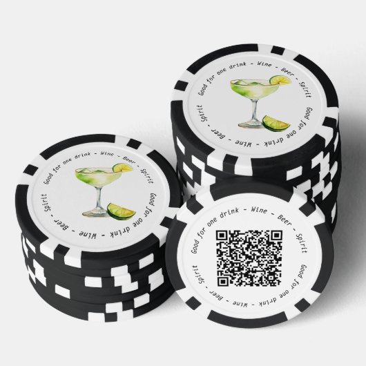 Moderne Margarita Business Event Drink Voucher Poker Chips (Opstapeling)