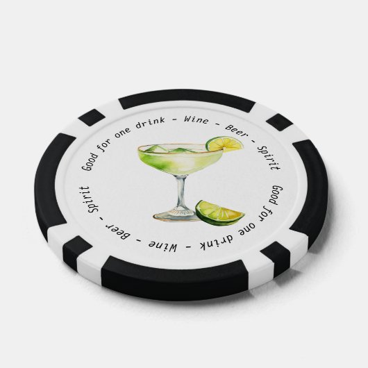 Moderne Margarita Business Event Drink Voucher Poker Chips (Enkel)