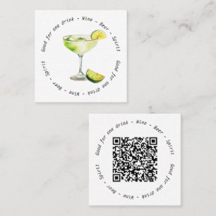 Moderne Margarita Business Event Drink Voucher Vierkante Visitekaartje