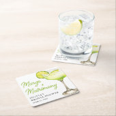 Moderne Margs & Bruiloft Cocktail Bruidsfeestje Kartonnen Onderzetters (Insitu)