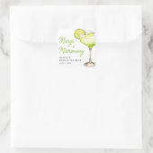 Moderne Margs & Bruilofts Cocktail Bruidsfeestje Vierkante Sticker (Tas)