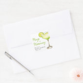 Moderne Margs & Huwelijksfeest Cocktail Bruidsfees Vierkante Sticker (Envelop)