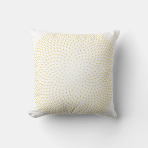 Moderne Marigold Gele Sunburst Streep Abstract Geo Kussen