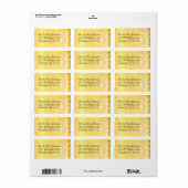 Moderne marigold Yellow & White Floral Stamp Etiket (Full Sheet)