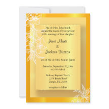 Moderne marigold Yellow & White Floral Stamp
