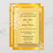 Moderne marigold Yellow & White Floral Stamp Kaart (Voorkant / Achterkant)