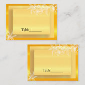 Moderne marigold Yellow & White Floral Stamp Plaatskaartje (Voorkant / Achterkant)