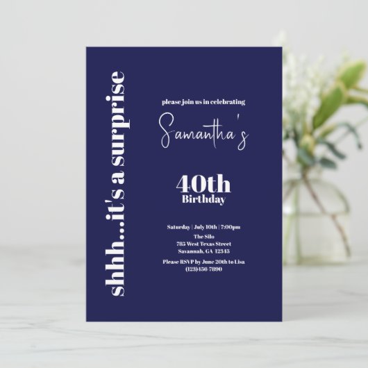 Moderne marine 40e surrogaatdag kaart (Staand voorkant)