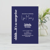 Moderne marine 50e verrassingsdag kaart (Staand voorkant)